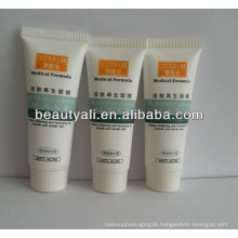 100g PE soft plastic cosmetic packing white tube for body lotion with screw cap